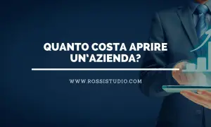 Scopri il costo apertura srl. Un uomo in giacca e cravatta analizza grafici di crescita su un tablet.