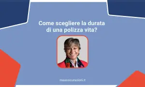 Donna sorridente in un'immagine che chiede "Come scegliere la durata di una polizza vita?".