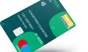 Carta BPER: Maestro con chip, contactless e logo Pago Bancomat. Mario Rossi è il titolare.
