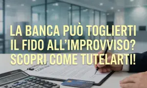 La banca può revocare il fido? Scopri come tutelarti con BPER. Calcolatrice, carta di credito e contratto su una scrivania.