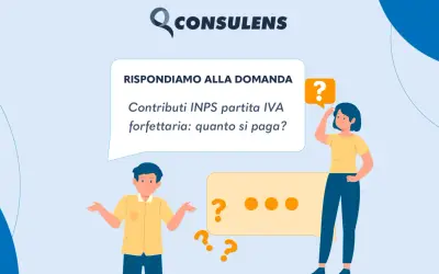 Due persone perplesse si chiedono quanto pagare di contributi INPS con partita IVA forfettaria.