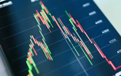 Grafico a candele mostra l'andamento del S&P 500, con barre verdi e rosse che indicano variazioni di prezzo.