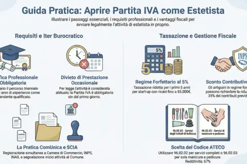 Guida per aprire la partita IVA artigiano estetista: requisiti, tasse e codici ATECO.