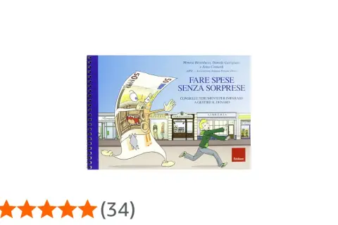 Un ragazzo insegue una banconota da 50 euro che scappa. Il libro "Fare spese senza sorprese" insegna ai kid a gestire il denaro.