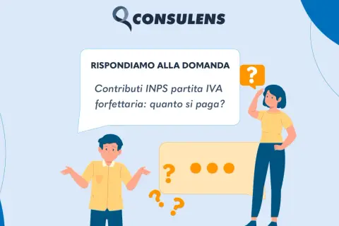 Due persone perplesse si chiedono quanto pagare di contributi INPS con partita IVA forfettaria.