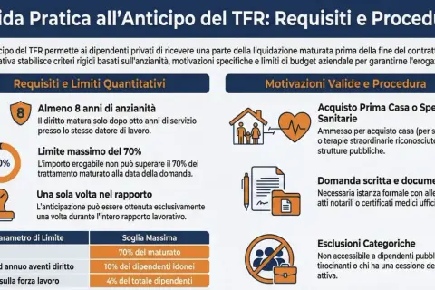 Guida pratica sull'anticipo del TFR: requisiti, limiti e motivazioni. Le trattenute TFR sono soggette a criteri specifici.
