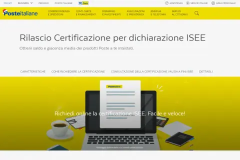 Certificazione ISEE: ottieni saldo e giacenza media dei tuoi prodotti Poste. Un esempio di giacenza media facile da richiedere online.