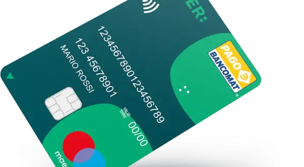 Carta BPER: Maestro con chip, contactless e logo Pago Bancomat. Mario Rossi è il titolare.