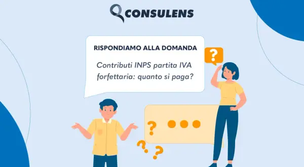 Due persone perplesse si chiedono quanto pagare di contributi INPS con partita IVA forfettaria.