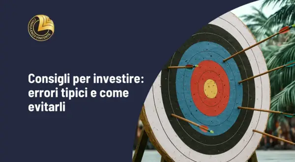 Bersaglio con frecce, metafora per evitare errori negli investimenti finanziari.