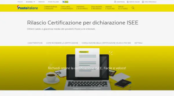 Certificazione ISEE: ottieni saldo e giacenza media dei tuoi prodotti Poste. Un esempio di giacenza media facile da richiedere online.