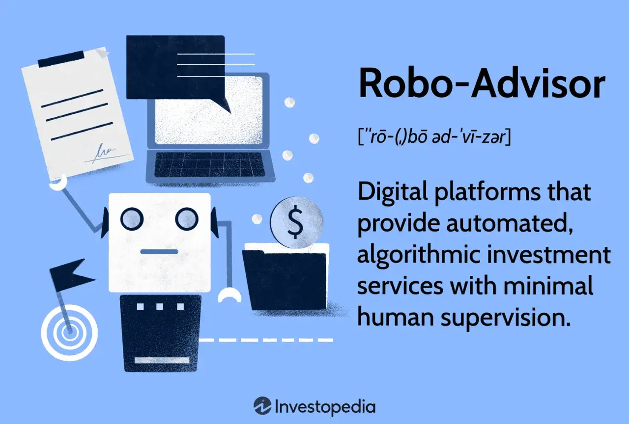 Un robot assistente finanziario, o robo advisor, offre servizi di investimento automatizzati.