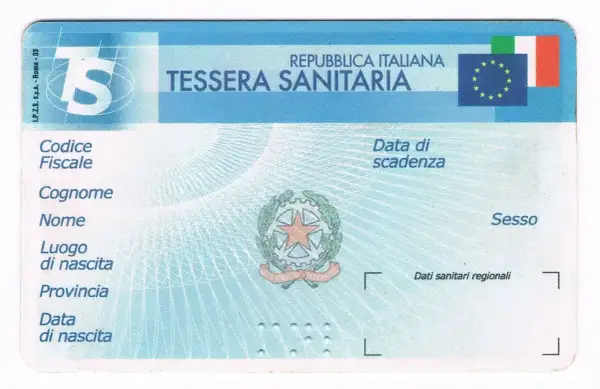 Tessera Sanitaria italiana, documento essenziale per l'assicurazione sanitaria per stranieri residenti in Italia.