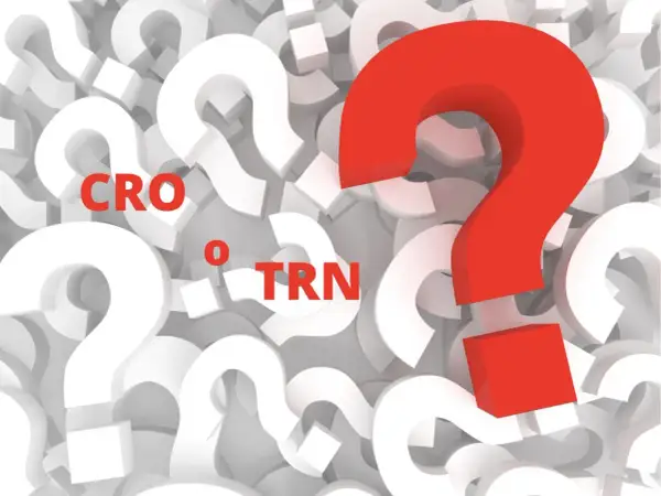 Domande su CRO o TRN per un bonifico? Un grande punto interrogativo rosso domina la scena tra tanti punti interrogativi bianchi.